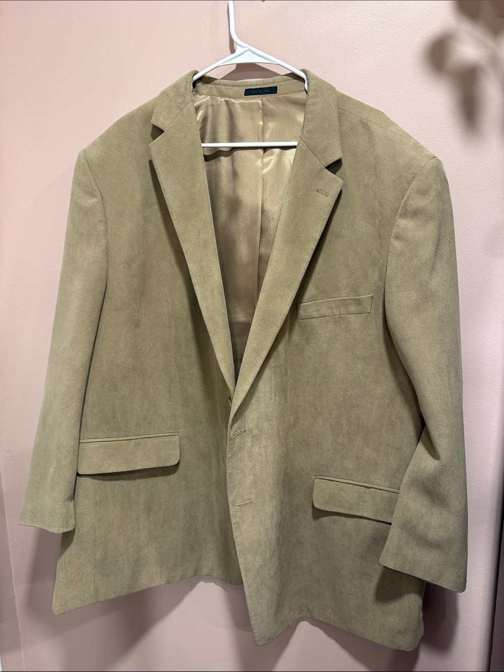 Andrew Fezza Men's Suede Sport Coat in Beige
